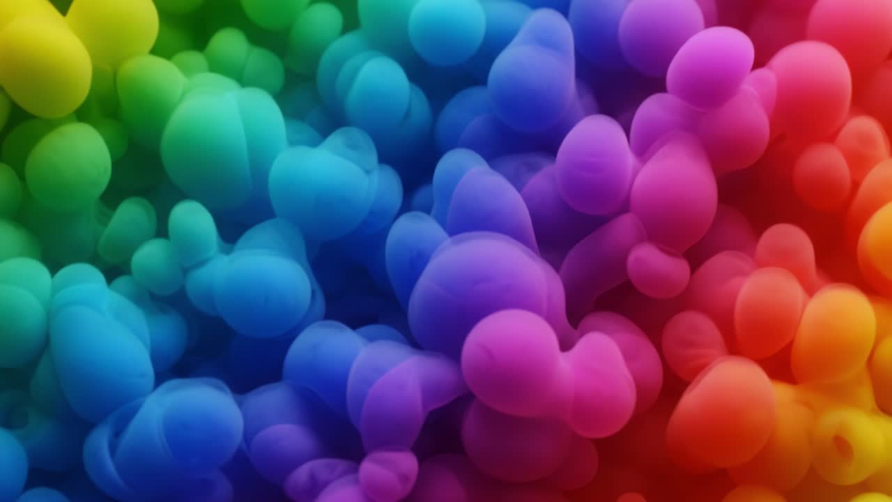 A Stunning Visual Symphony of Colorful Bubbles: Explore the Captivating Blend of Soft Shapes and Vivid Hues in this Mesmerizing Display