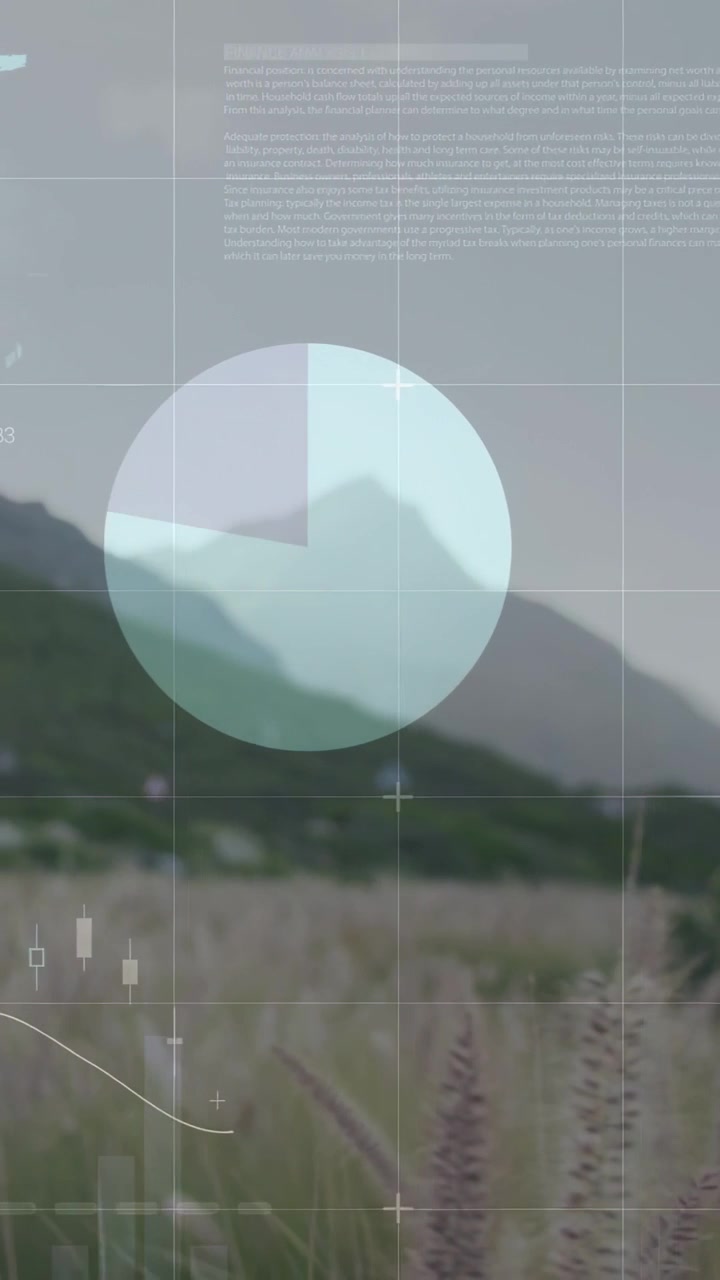 Vertical video: Meadow serving portrait backdrop while grid activating HUD charts for tech data
