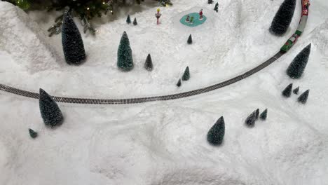 christmas train scene