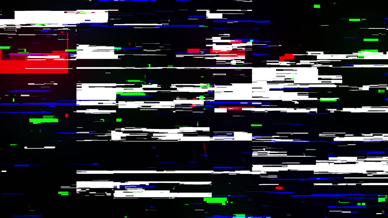 Flickering Digital Glitch Noise with Red Green Blue Lines