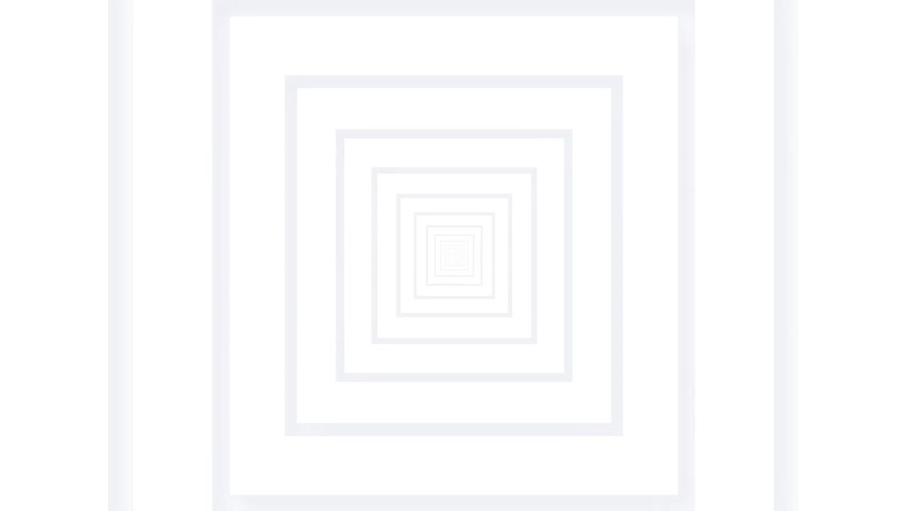 animación de un túnel cuadrado en movimiento blanco en 3d