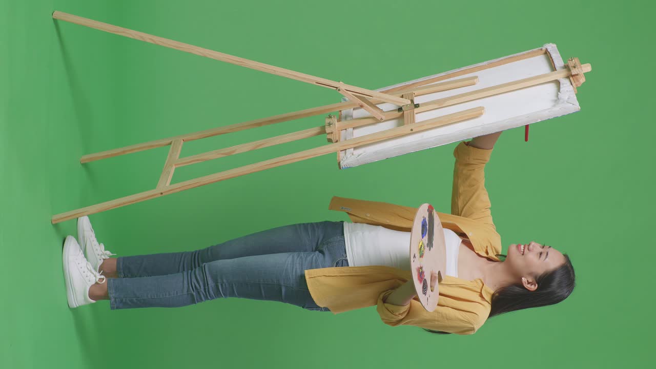 캔버스 에 그려진 여자