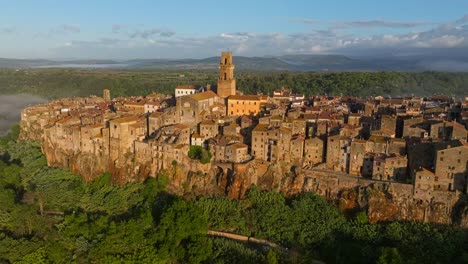 Charming-Old-Town-With-Bell-Tower-In-Mountaintop