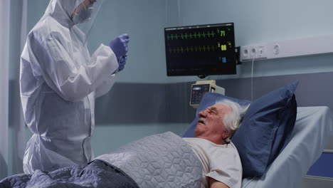 medical examination of a patient in hospital