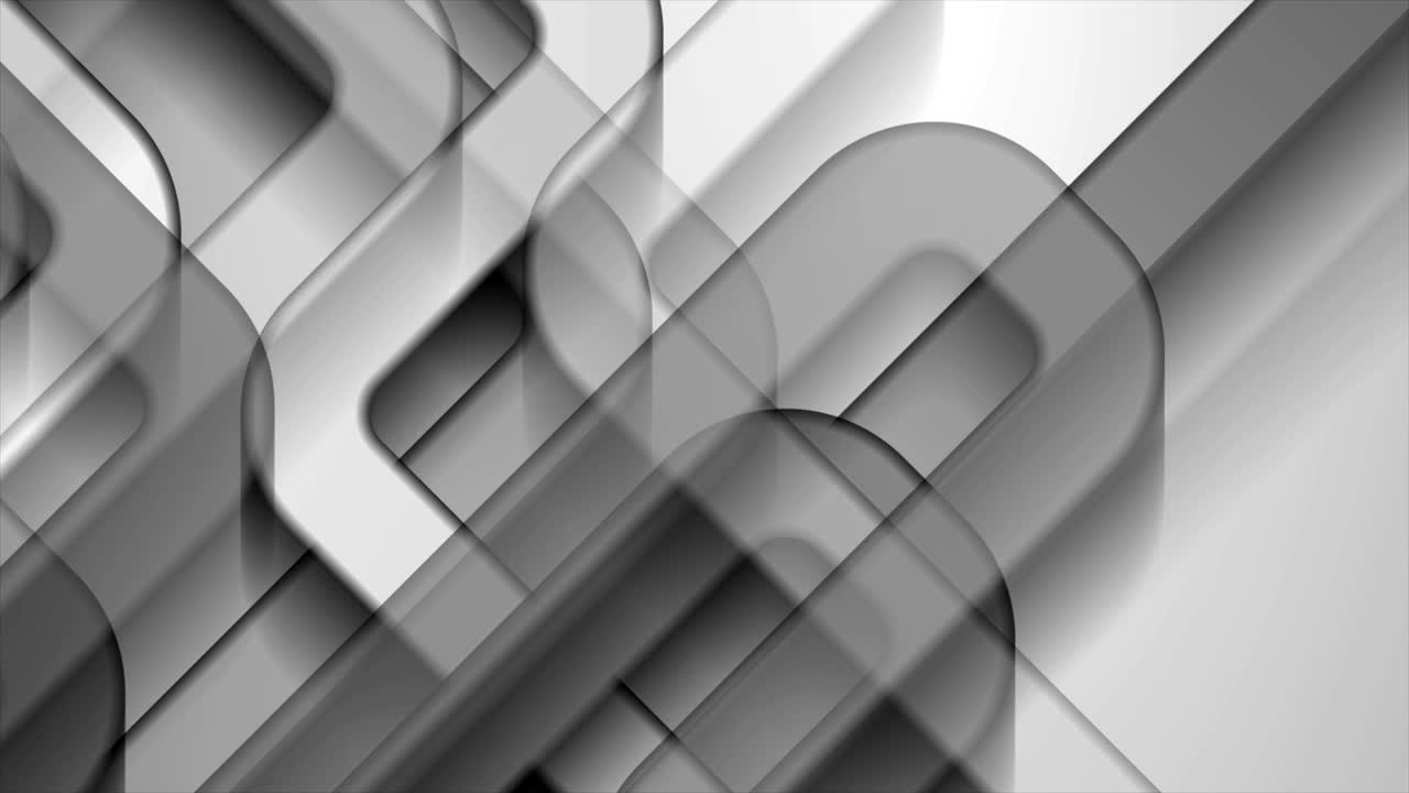 rayas grises oscuras animación de video de tecnología abstracta