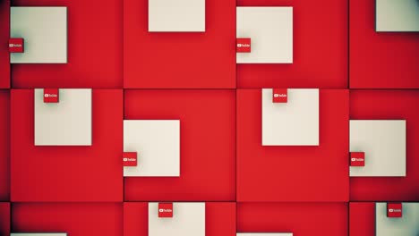 fondo de las redes sociales de youtube bucle de vista superior