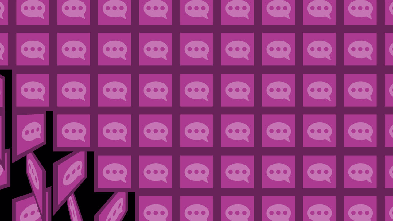 patrón de burbujas de habla púrpura