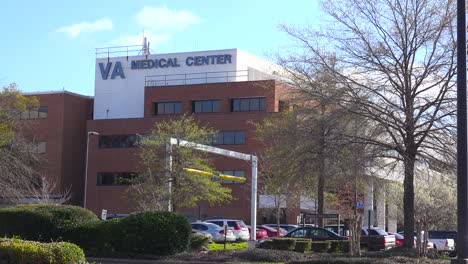 establishing shot of a generic va medical center in jackson mississippi