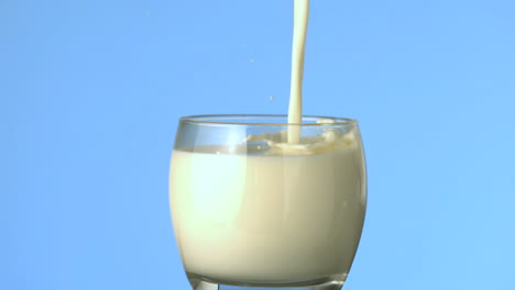 milk being poured into glass