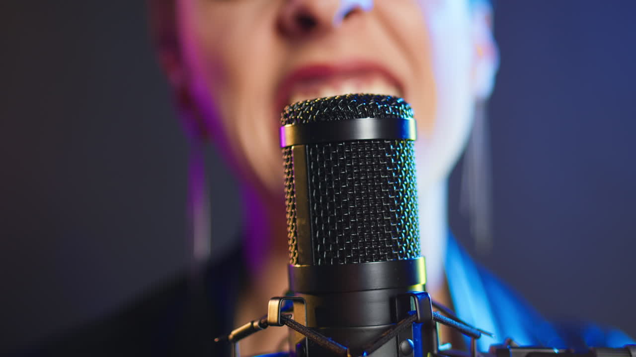 A Close-Up of a Microphone