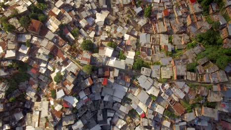 Birds-eye-view-of-Petare-slum,-in-Caracas,-Venezuela