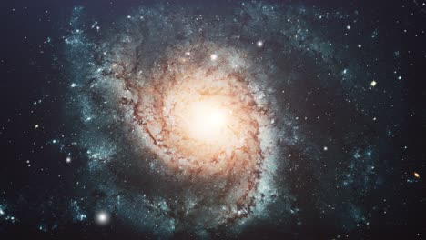 una galaxia girando y moviéndose a través de las estrellas en el universo
