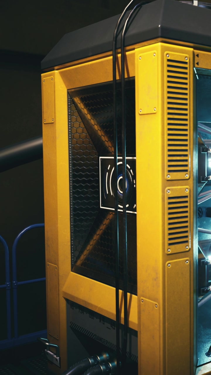 Exploring the intricate design of a modern technological machine in a lab