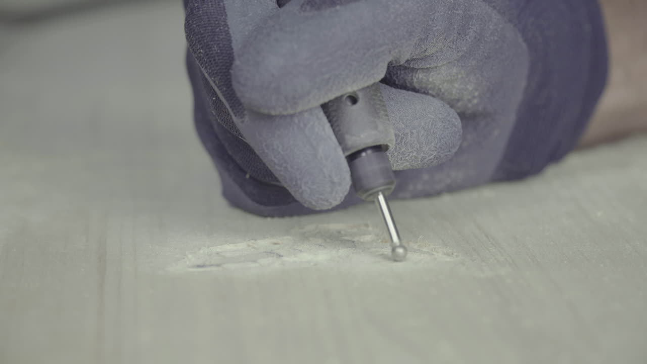 fresas rotativas y escofinas para trabajar la madera y tallar madera con broca esférica de cerca 4k