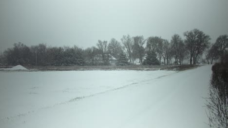 -Slow-motion-snow-falling-in-winter-storm