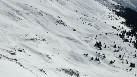 Aerial-views-of-mountain-peaks-from-Loveland-Pass,-Colorado