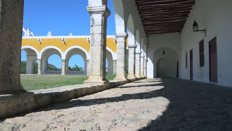 convento de san antonio on walk way izamal yucatan mexico