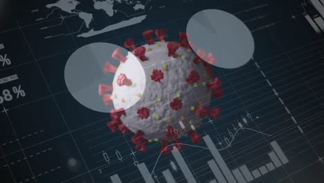 Animation-of-covid-19-cell-over-statistics-and-data-processing