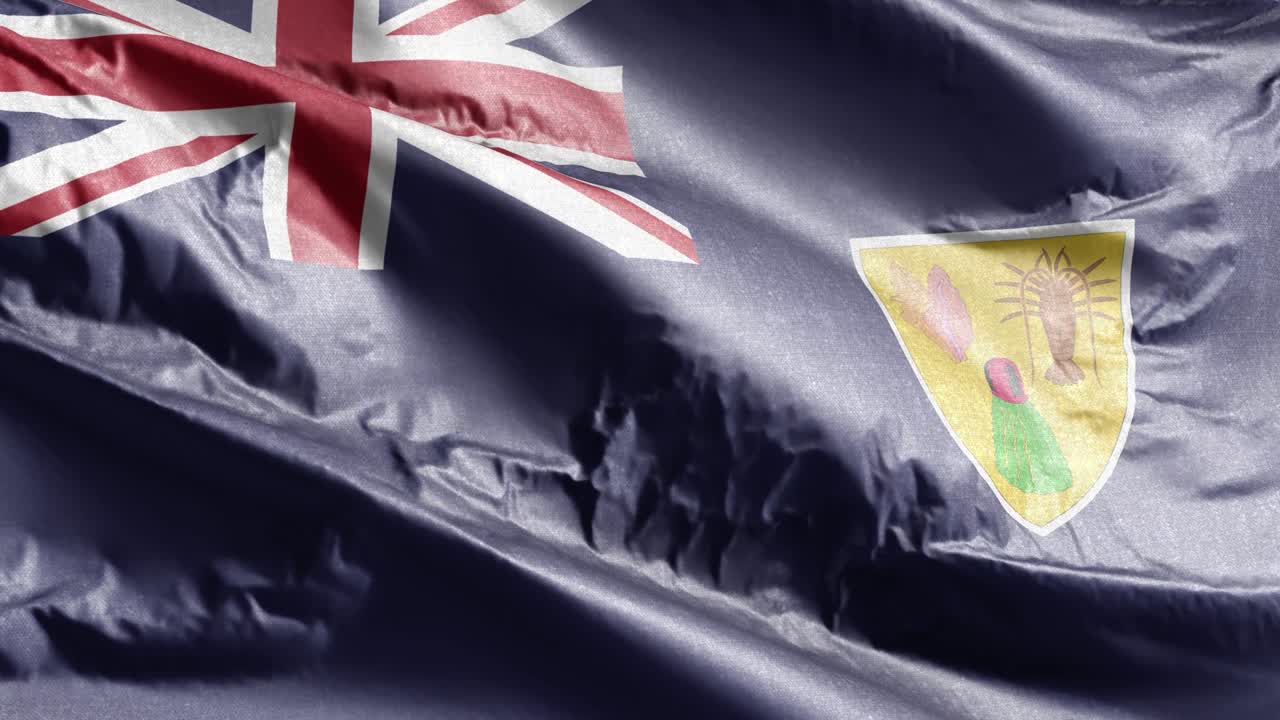 터크와 카이코스 섬의 섬유 발이 바람에 흔들리고, 터크와카이코스 제도의 발은 바람에 휘어지고, 직물 섬유 조직은 완전히 채우는 배경, 10 초 루프.