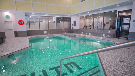 swimming pool inside a hotel or recreational centre