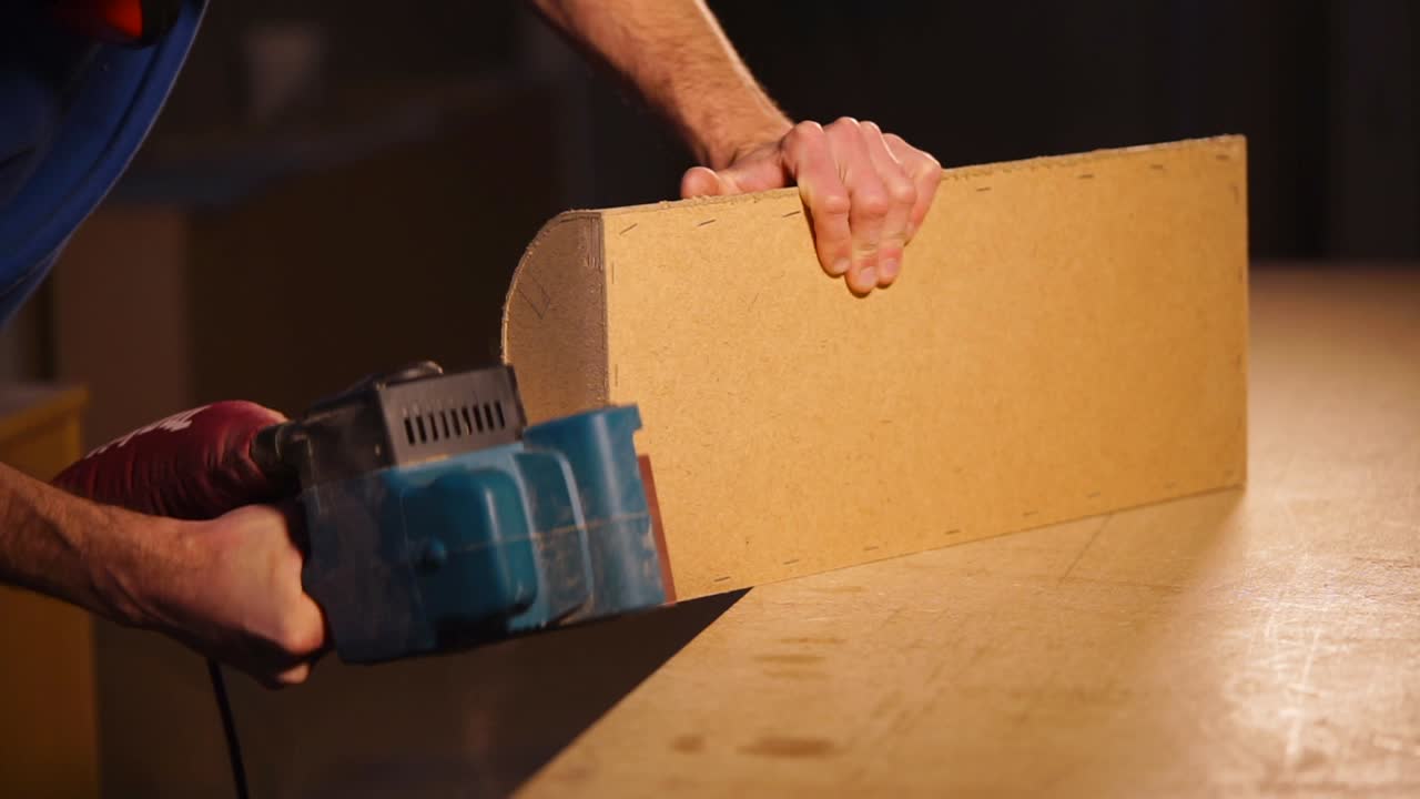 Woodworking Process: Sanding Wood Pieces