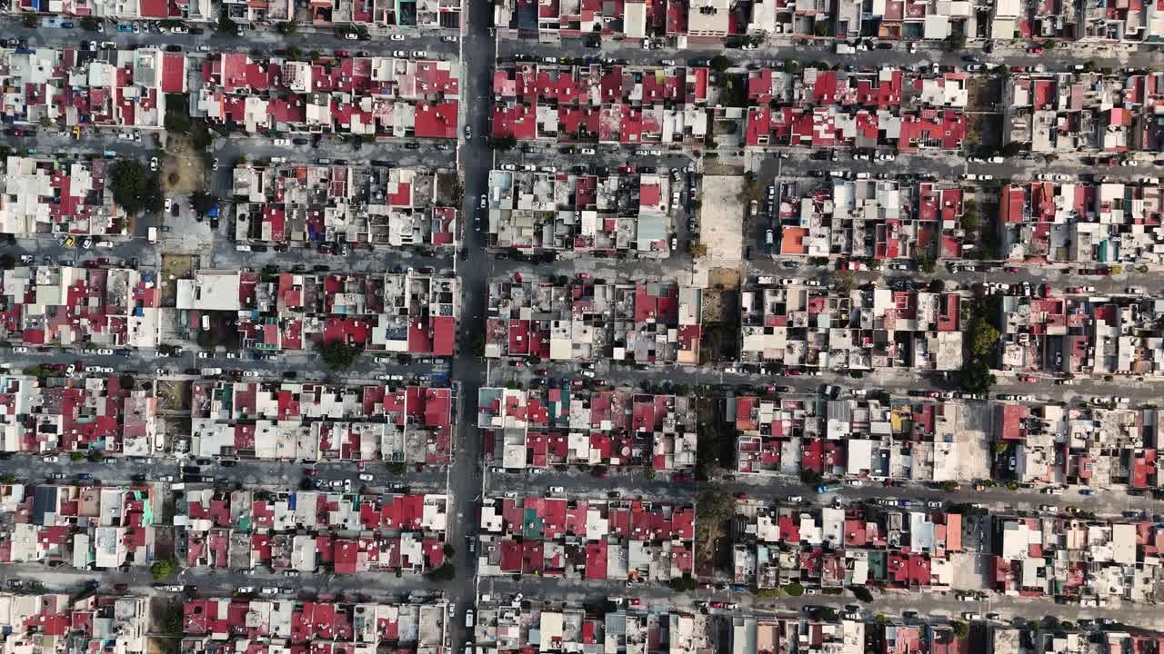 perspectiva aérea de las zonas residenciales de ecatepec en méxico