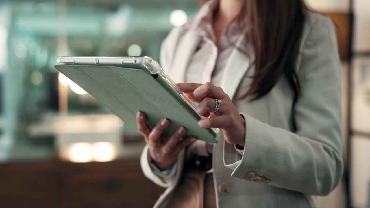 Woman using a tablet