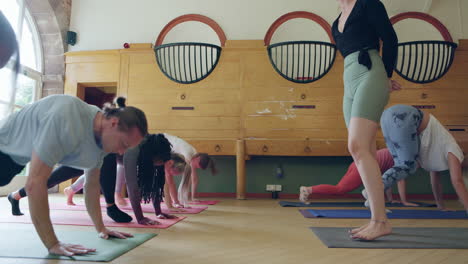 yoga class in studio