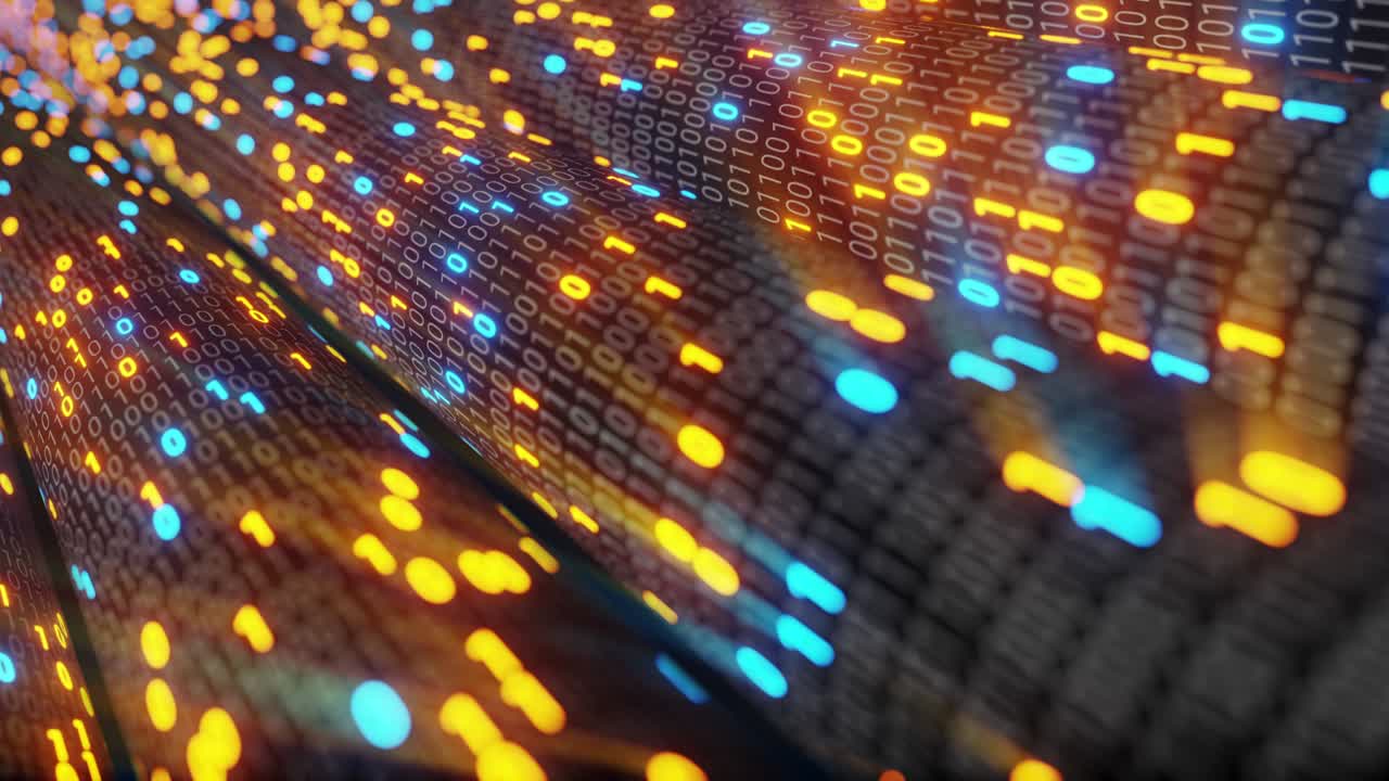 big data cloud computing internet of things iot ai network technology. ciclo senza soluzione di continuità 4k vj background.