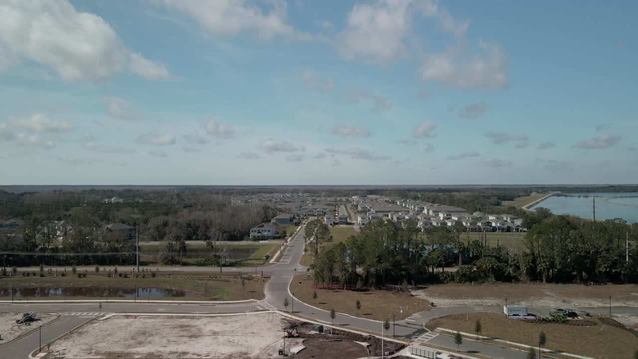 Drone Flying Low Towards Neighborhood in Florida