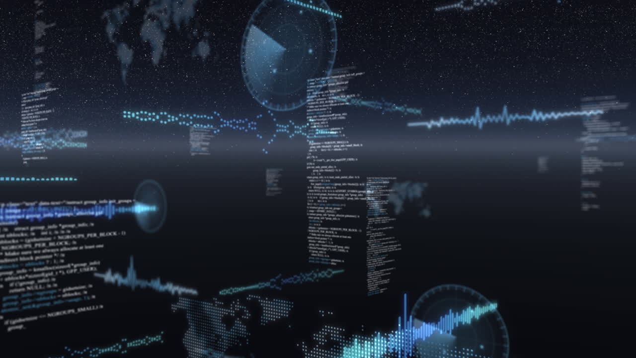 Animation of world maps, statistics recording and data processing over universe