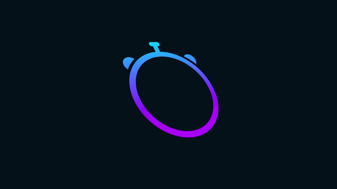 stopwatch icon animation. gradient color