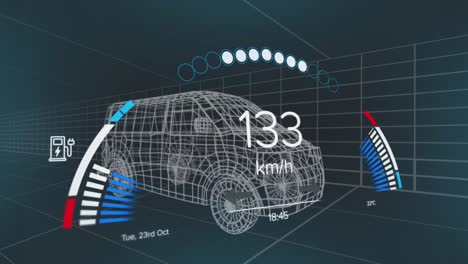 Animación-Del-Panel-Del-Coche-Sobre-El-Coche-Digital.