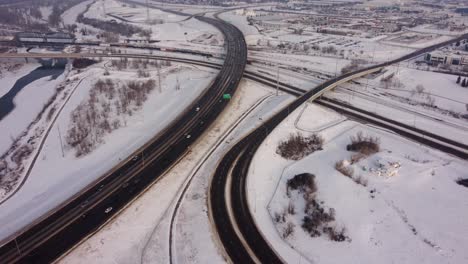 Carretera-De-Invierno-En-Condiciones-De-Niebla-En-Canadá