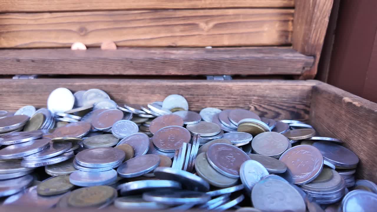 Treasure chest of coins