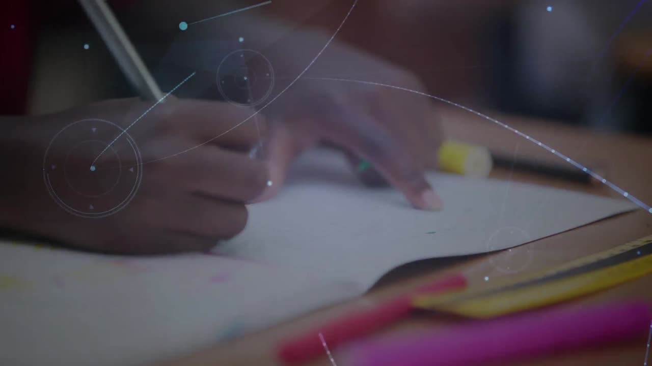 animación de la red de conexiones a través de la escritura escolar