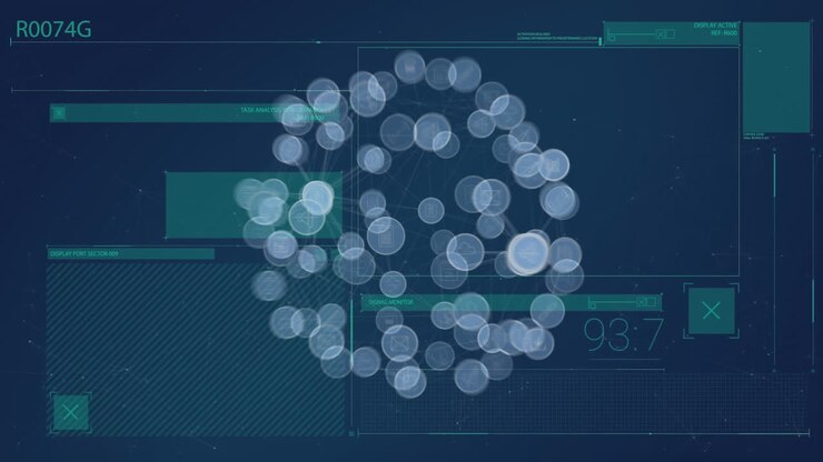 Animation of network of connections