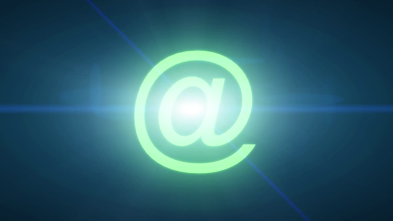 At sign symbol text explode email internet web social network e-mail digital 4k