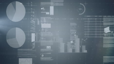 un compuesto de varios gráficos financieros.