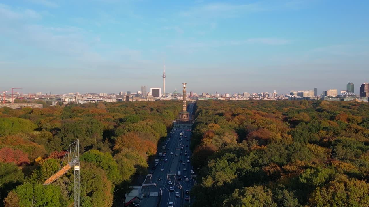 Aerial View of Berlin in Autumn