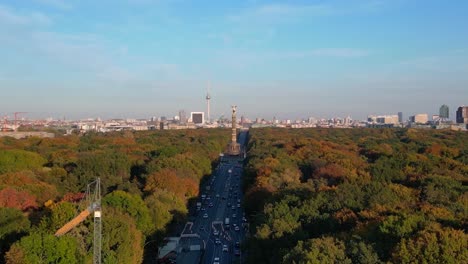 aerial view of berlin in autumn