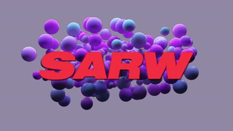 Animation-of-sale-text-in-red-over-blue-and-purple-spheres-on-grey-background