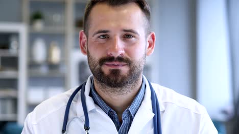 portrait of smiling confident doctor