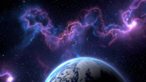 earth in a cosmic nebula
