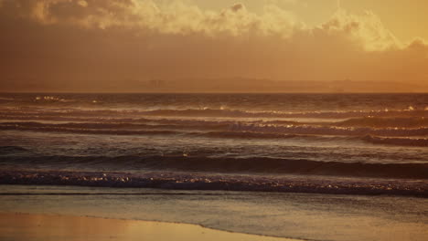 vibrant santa cruz sunset with stunning ocean views, golden skies, and rolling waves—ideal for cinematic scenes, travel videos, or peaceful nature backgrounds.