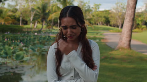 lonely woman outdoors