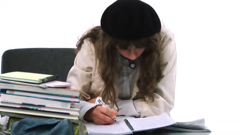 youngteenager with school books