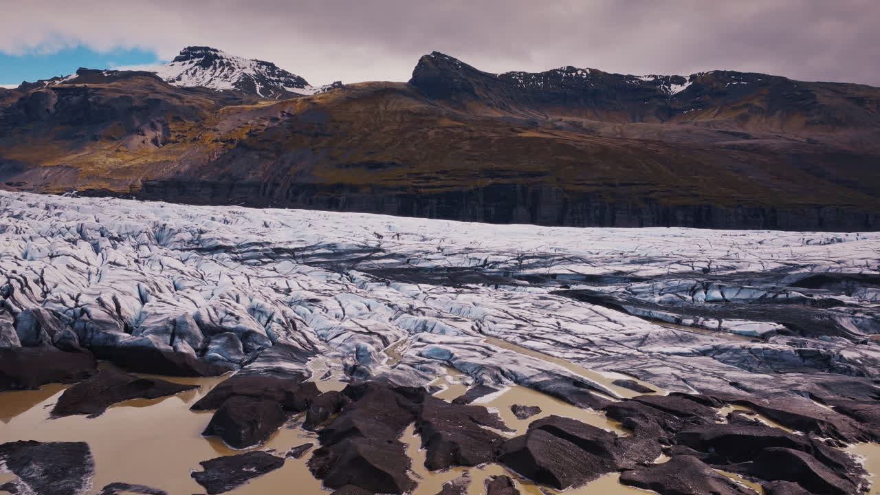 Glacier Landscape with Mountains