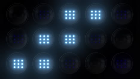 stage lighting array with blue led patterns