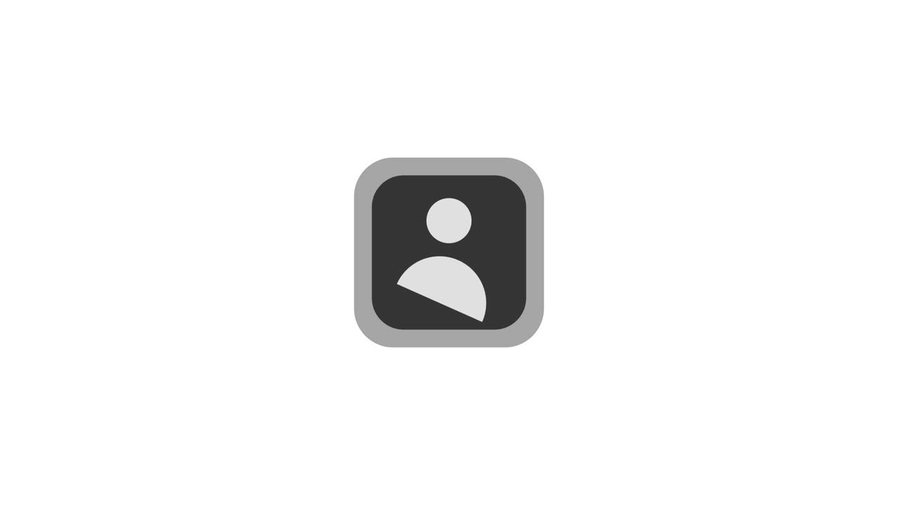 User Profile Icon Animation on White Background